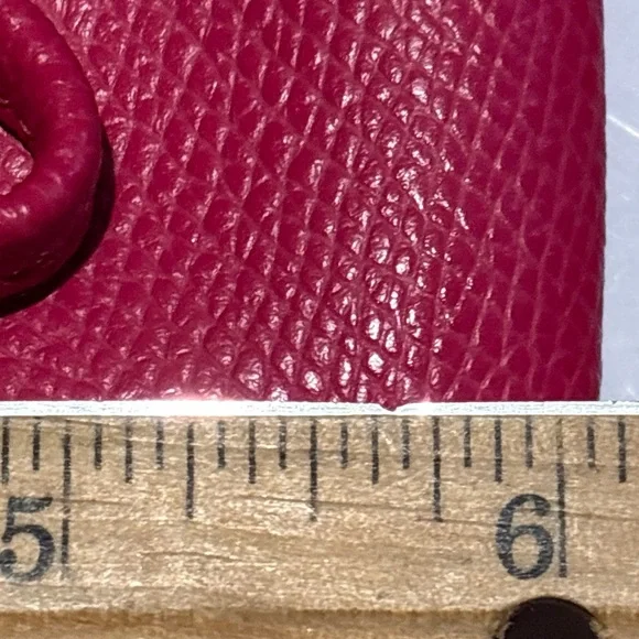 Coach Hot Pink Pebbled Leather Wristlet with Gold Logo - Picture 6 of 7